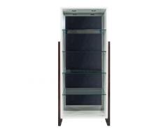 Pair of Modern Bookcase Display Cabinets in Ziricote Wood - 3323849