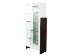 Pair of Modern Bookcase Display Cabinets in Ziricote Wood - 3323853