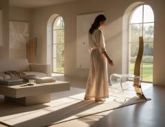 Pair of Modern Brass and Acrylic Accent Chairs - 4425866