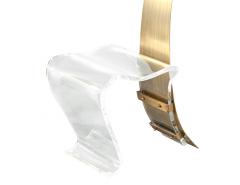 Pair of Modern Brass and Acrylic Accent Chairs - 4425871