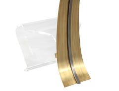 Pair of Modern Brass and Acrylic Accent Chairs - 4425873