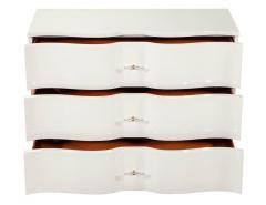 Pair of Modern Cream Chests with Curved Fronts - 1992760