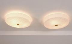 Pair of Modern Flush mounts in Lisa Johansson Pap Style Finland 1970s - 4597259