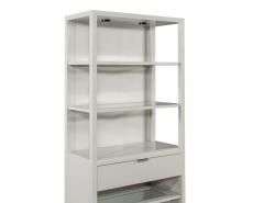 Pair of Modern Gray Bookcase Cabinets - 2725503