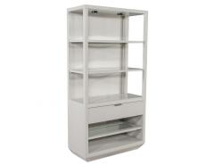 Pair of Modern Gray Bookcase Cabinets - 2725505