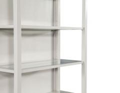 Pair of Modern Gray Bookcase Cabinets - 2725507