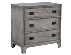 Pair of Modern Grey Distressed Chests by Kittinger - 1992794