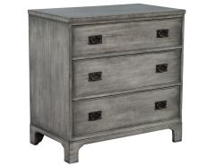 Pair of Modern Grey Distressed Chests by Kittinger - 1992798