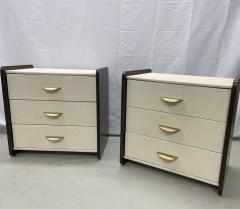 Pair of Modern Linen Chest Nightstands Dressers Walnut Custom American - 2931890
