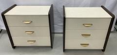 Pair of Modern Linen Chest Nightstands Dressers Walnut Custom American - 2931893