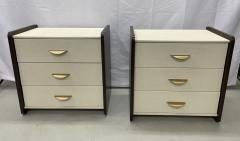 Pair of Modern Linen Chest Nightstands Dressers Walnut Custom American - 2931895