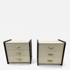 Pair of Modern Linen Chest Nightstands Dressers Walnut Custom American - 2932744