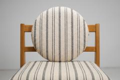 Pair of Modern Lounge Chairs with Striped Upholstery Europe Mid 20th Century - 4580636