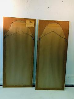 Pair of Modern Mirrors with Brass Interior Design - 885131