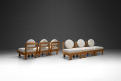 Pair of Modern Modular Sofas with Boucl Upholstery Europe Mid 20th Century - 4358030