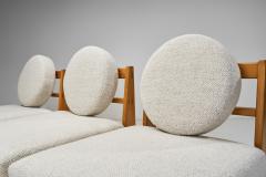 Pair of Modern Modular Sofas with Boucl Upholstery Europe Mid 20th Century - 4358032