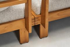 Pair of Modern Modular Sofas with Boucl Upholstery Europe Mid 20th Century - 4358037