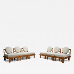 Pair of Modern Modular Sofas with Boucl Upholstery Europe Mid 20th Century - 4361270
