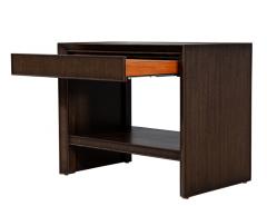 Pair of Modern Oak Nightstand End Tables in Dark Walnut - 3156788