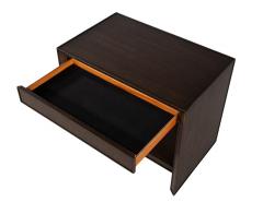 Pair of Modern Oak Nightstand End Tables in Dark Walnut - 3156791