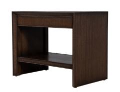 Pair of Modern Oak Nightstand End Tables in Dark Walnut - 3156792