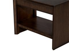 Pair of Modern Oak Nightstand End Tables in Dark Walnut - 3156798