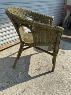 Pair of Modern Rattan Lounge Chairs - 4330745