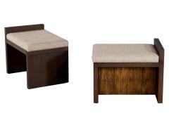 Pair of Modern Walnut Benches by Lara Mann - 2921559