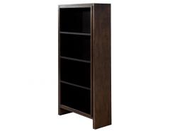 Pair of Modern Walnut and Black Bookcases - 2753686
