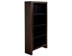 Pair of Modern Walnut and Black Bookcases - 2753689