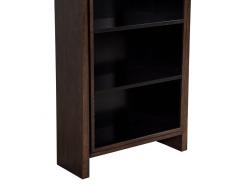 Pair of Modern Walnut and Black Bookcases - 2753694