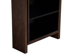 Pair of Modern Walnut and Black Bookcases - 2753695