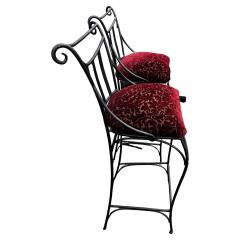 Pair of Modern Wrought Iron French Style Barstools - 4481635