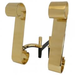 Pair of Moderne Brass Scroll Andirons - 1083005