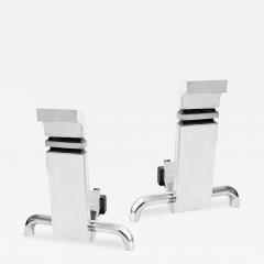 Pair of Modernist Andirons by Wah Chang - 4319747