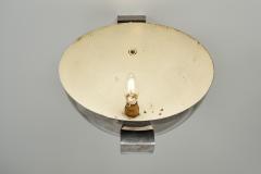 Pair of Modernist Chromed Metal Wall Lamps France 20th Century - 4082802