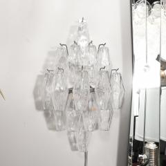 Pair of Modernist Hand Blown Murano Glass Diamond Form Polyhedral Sconces - 3523558