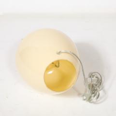 Pair of Modernist Hand Blown Murano Glass Urn Form Vellum Hue Table Lamps - 4622684