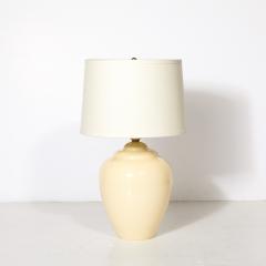 Pair of Modernist Hand Blown Murano Glass Urn Form Vellum Hue Table Lamps - 4622718