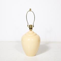 Pair of Modernist Hand Blown Murano Glass Urn Form Vellum Hue Table Lamps - 4622719