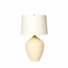 Pair of Modernist Hand Blown Murano Glass Urn Form Vellum Hue Table Lamps - 4622720