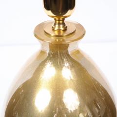 Pair of Modernist Handblown Murano 24kt Gold Fleck Table Lamps - 2704715