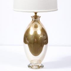 Pair of Modernist Handblown Murano 24kt Gold Fleck Table Lamps - 2704727