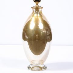 Pair of Modernist Handblown Murano 24kt Gold Fleck Table Lamps - 2704742
