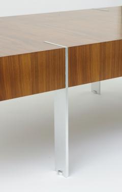 Pair of Modernist Walnut Coffee Tables 1980 - 1005793