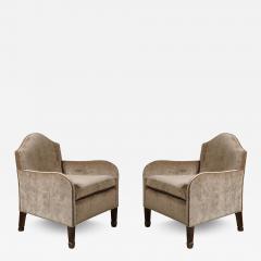 Pair of Mohair Club Chairs - 3709276