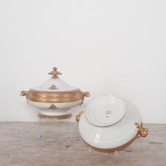 Pair of Monogrammed Paris Porcelain and Gilt Serving Bowls France circa 1890 - 2805046