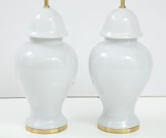 Pair of Monumental Blanc de Chine Ginger Jar lamps - 2573457