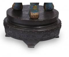 Pair of Monumental Chinese Blue Cloisonn Enamel Censers Early 20th Century - 554228