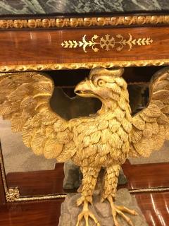 Pair of Monumental Federal Style Console Table with Carved Opposing Eagles - 2991740